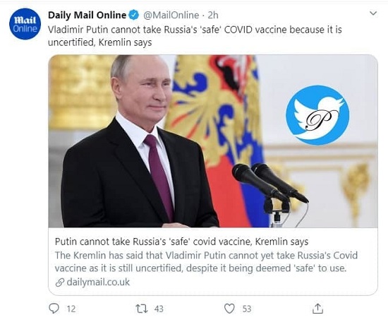 پوتین واکسن کرونا ساخت روسیه را نمی‌زند!