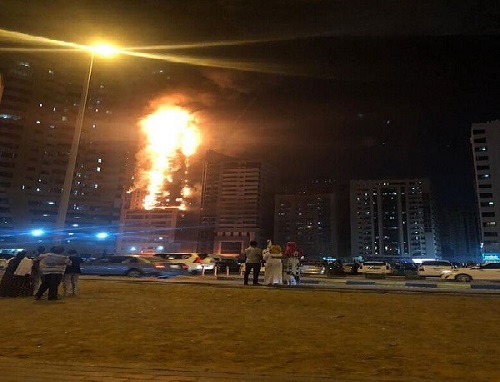 آتش‌سوزی در برج مسکونی شارجه امارات