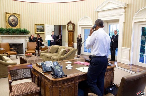 تصاویری از اوباما هنگام دریافت خبر توافق