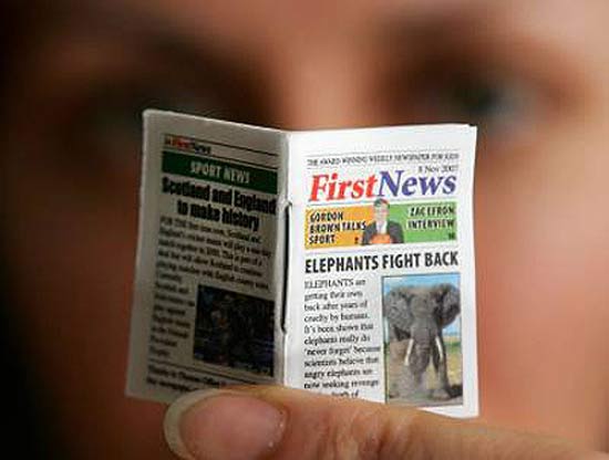 عجایب: کوچک‏ترین روزنامه جهان + عکس