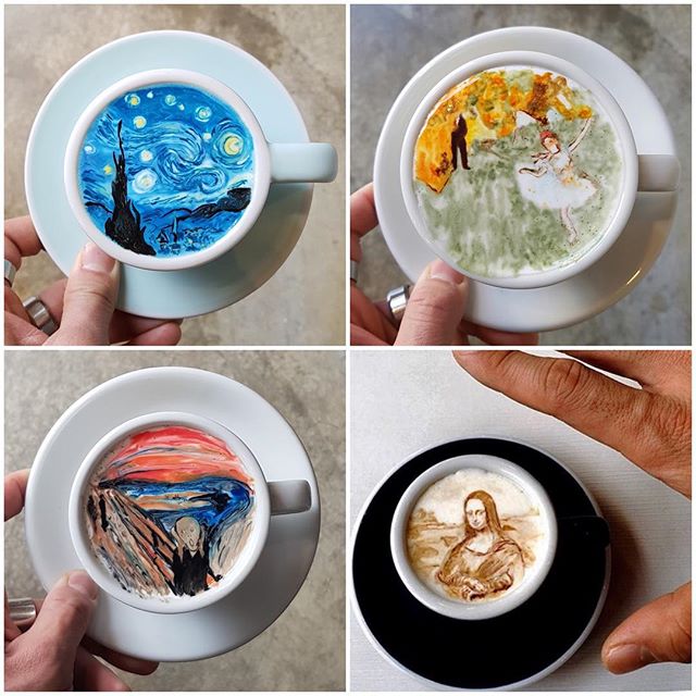 تبدیل فنجان‌های قهوه به آثار هنری