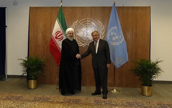 روحانی با دبیر کل سازمان‌ملل دیدار کرد