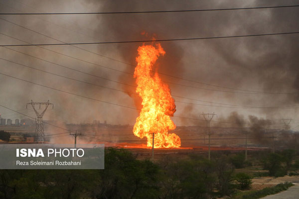 آتش‌سوزی مرگبار در خط لوله گاز اهواز