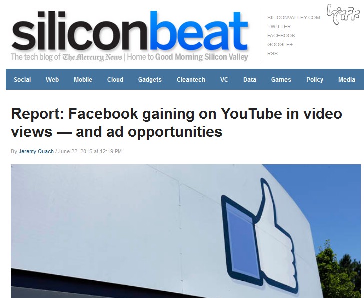 رشد درآمد فیس بوک از Youtube