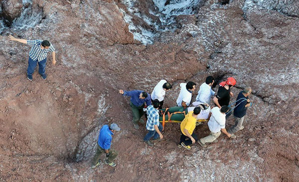 عملیات نجات سرنشین پاراگلایدر سقوط کرده