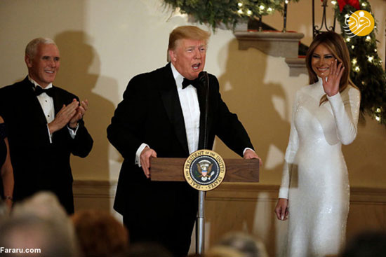 پوشش متفاوت ترامپ و ملانیا در کاخ سفید