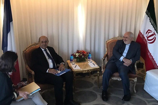 وزیر خارجه فرانسه به دیدار ظریف رفت