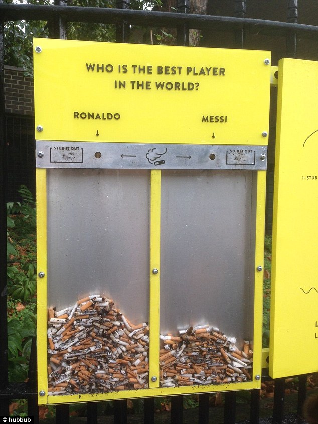 جمع آوری سیگار به کمک مسی و رونالدو