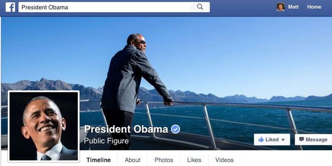 صفحه فیس بوک اوباما +عکس