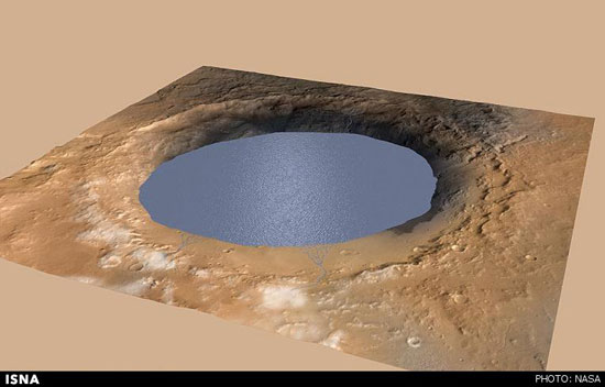یک دریاچه باستانی بر سطح مریخ +عکس