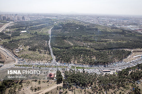 تصاویر هوایی از روز طبیعت در تهران
