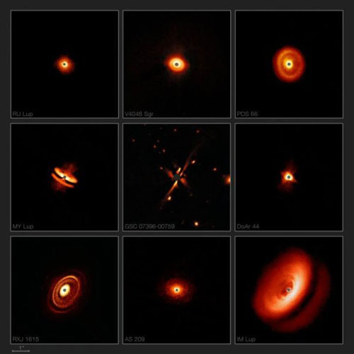 تصاویر دیدنی از حلقه‌ گرد و غبارِ اطراف ستاره‌ها