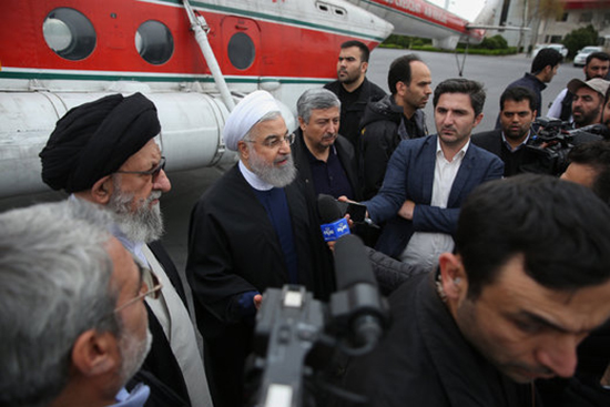 بازدید روحانی از مناطق سیل‌زده در گلستان