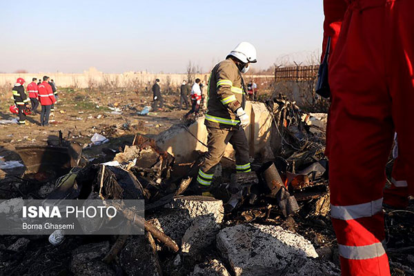 تصاویری از سقوط هواپیمای اوکراینی در تهران