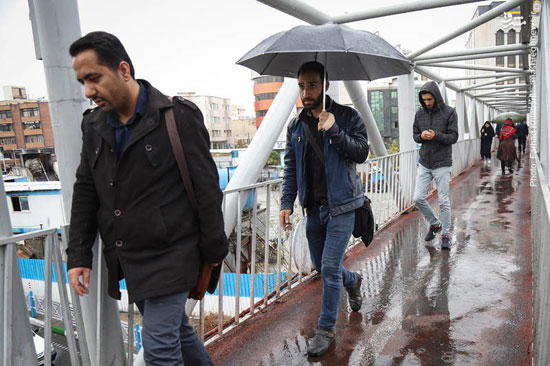 حال و هوای تهران در باران امروز