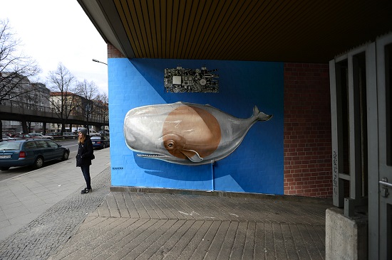 پیام زیست محیطی با نقاشی خیابانی!