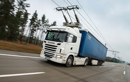 بزرگراه برقی برای کامیون‌ها در سوئد!