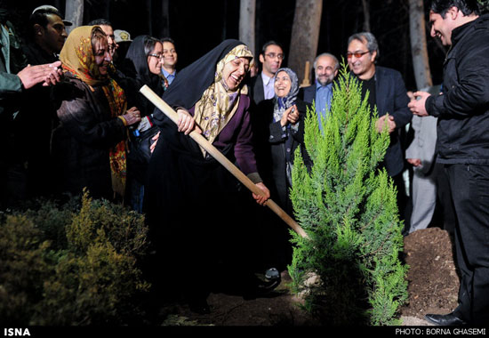 عکس: مراسم خانه سینما برای روز درختکاری
