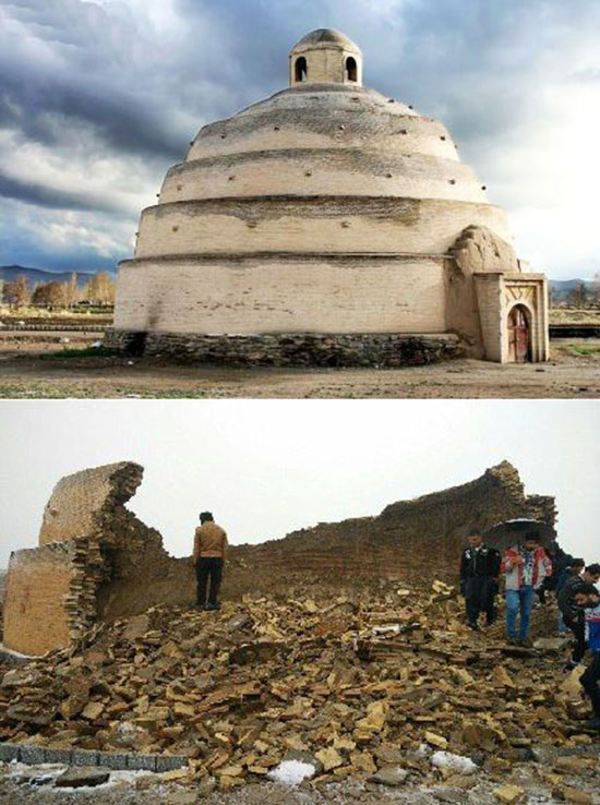 یک بنای تاریخی دیگر در همدان فرو ریخت