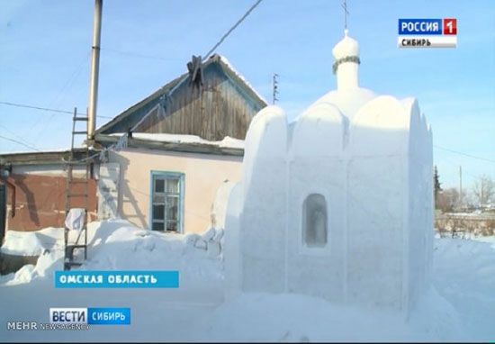 کلیسای برفی در روسیه