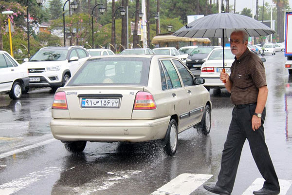 بارش شدید باران تابستانی در نوشهر