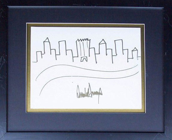 حراج 9 هزار دلاری اثر هنری ترامپ