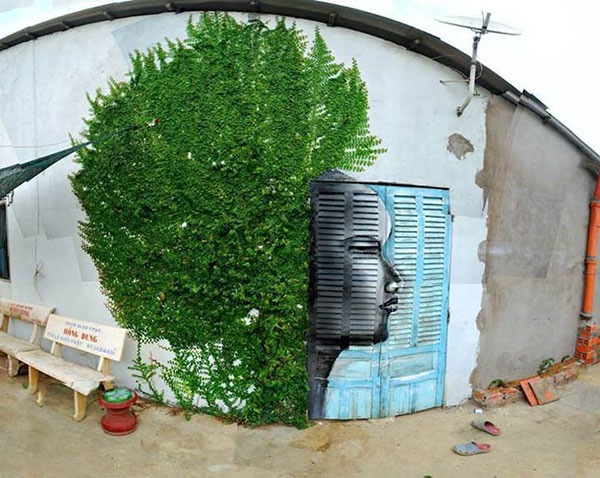 ترکیب تماشایی نقاشی‌های خیابانی با طبیعت
