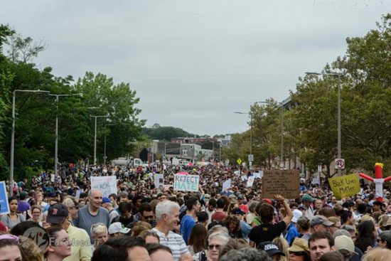 تظاهرات بزرگ علیه نژادپرستی در بوستون