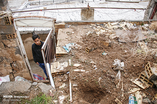 خانه های تخریب شده در کوی شهید بهشتی تبریز