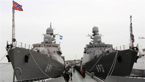 دو ناو موشک انداز روسیه به ایران می آیند