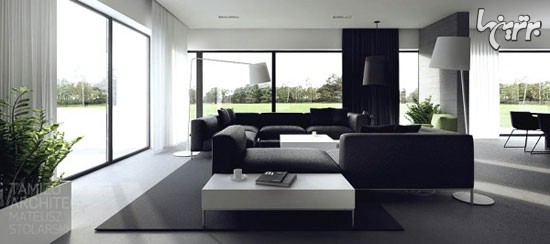 طراحی سیاه و سفید خانه