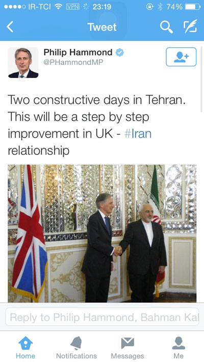 توییت وزیر خارجه انگلیس درباره سفر به ایران