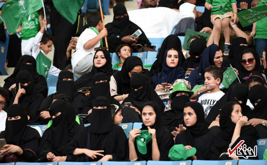 ورود زنان عربستانی به استادیوم برای نخستین بار