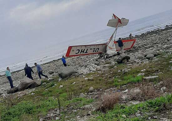 سقوط یک فروند هواپیمای تفریحی در رامسر