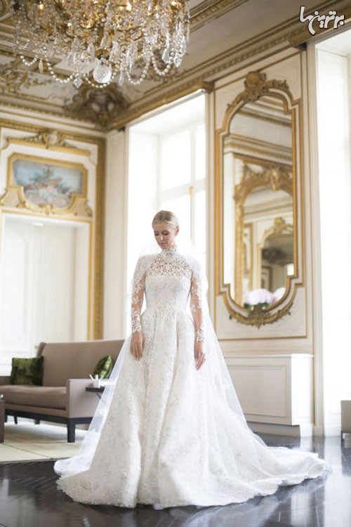 نیکی هیلتون و لباس عروس رویایی اش +عکس