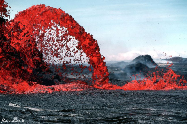 تصاویری اعجاب انگیز از فوران آتشفشان ها