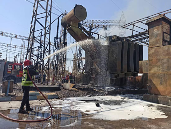 اولین تصاویر از آتش‌سوزی در نیروگاه زرگان اهواز