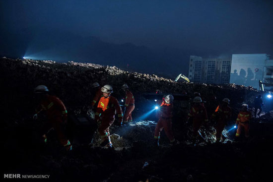 تصاویری سهمگین از رانش زمین در چین