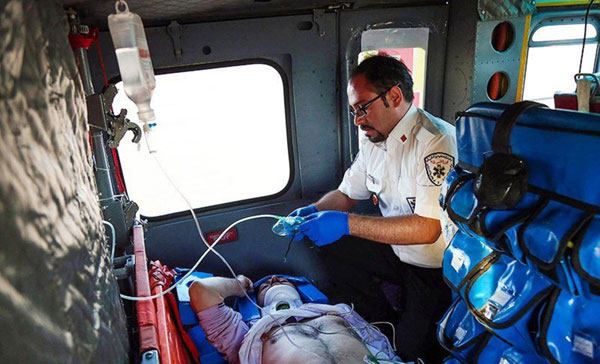 عملیات نجات سرنشین پاراگلایدر سقوط کرده