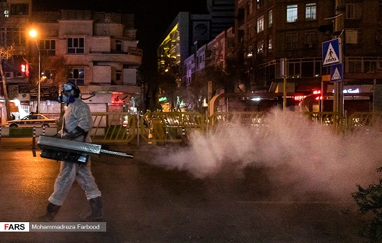 ضدعفونی معابر شهری شیراز