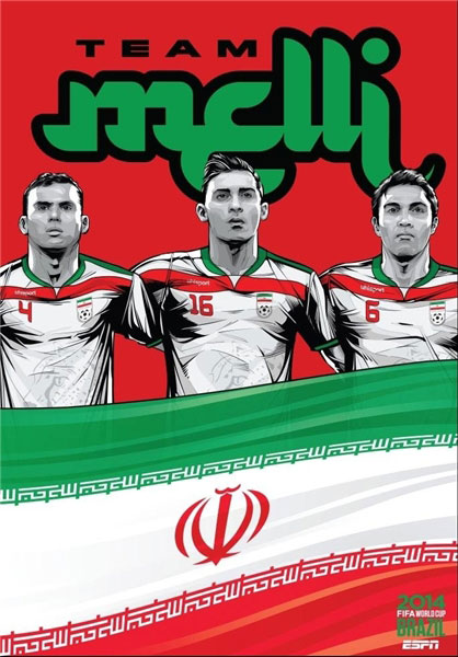 رونمایی از پوستر تیم‌های جام جهانی توسط سایت ESPN +عکس