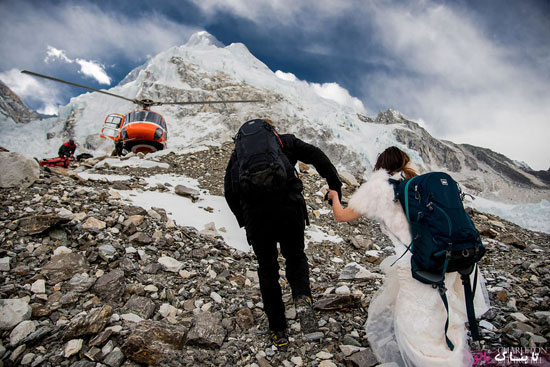 مراسم عروسی شگفت انگیز روی کوه «اورست»