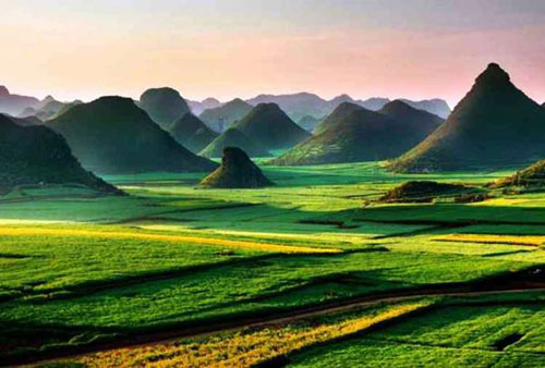 مناظری فوق العاده از کوه های طلایی در چین