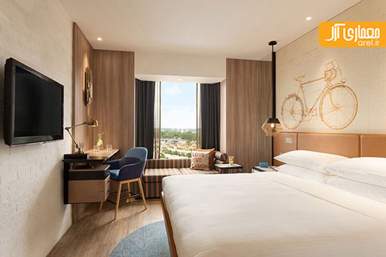 تصاویری از طراحی داخلی هتل Jen در سنگاپور