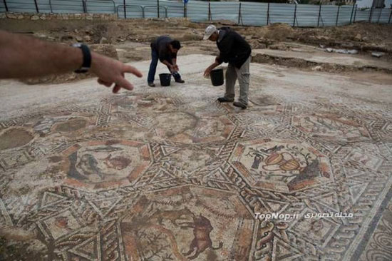 کشف موزائیک باستانی در فلسطین اشغالی