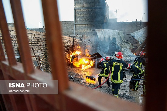 انفجار و آتش سوزی جایگاه گاز مایعِ قم