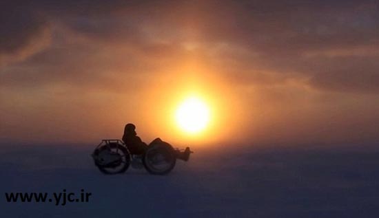 عبور اولین رکاب‌زن از قطب جنوب +عکس