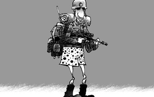 سربازان بدون شلوار آمریکایی!! / کاریکاتور