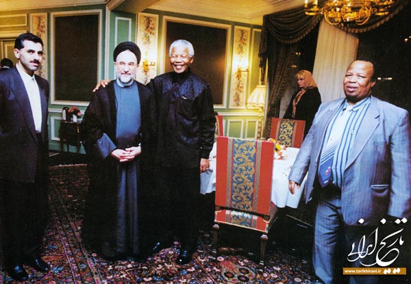 عکس: ماندلا در ایران کنار سید محمد خاتمی