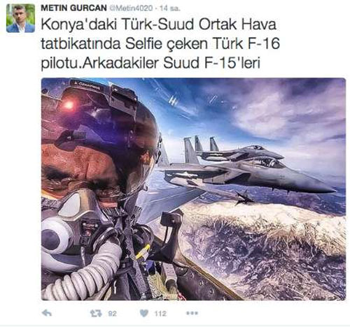 جنجال سلفی خلبانان ترکیه و عربستان
